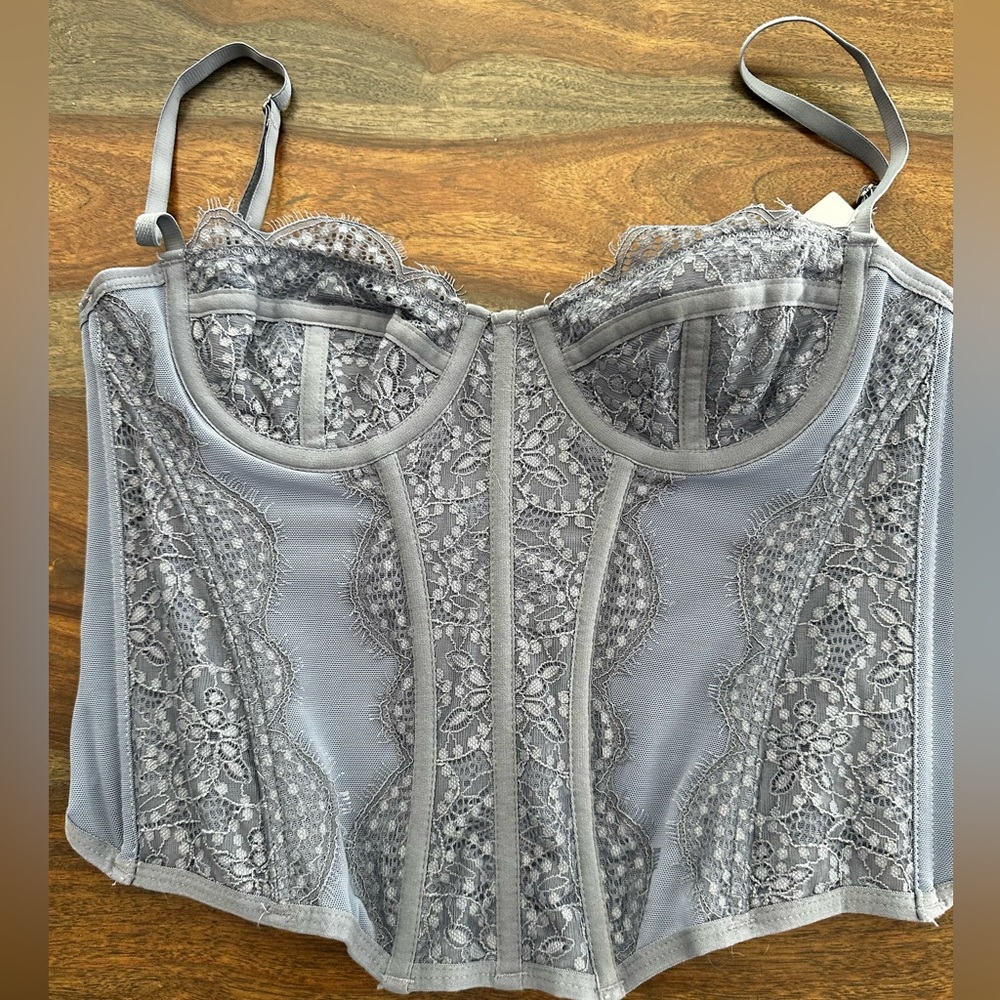 NWT urban outfitter corset size S-slate